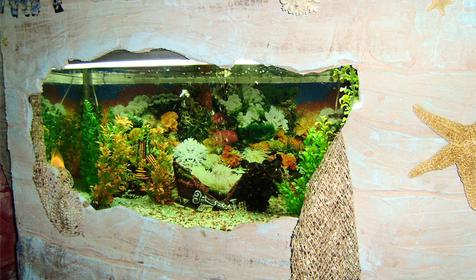 Аквариум в кафе, гостевой дом Земфира, г. Анапа