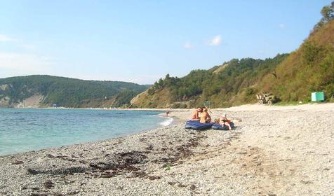 Пляж. База отдыха Автомир, Туапсинский район, Бухта Инал