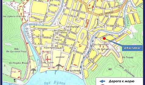 Схема проезда к гостинице Афалина
