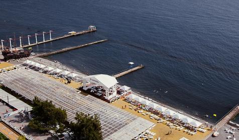 Вид с верхнего этажа. Гранд отель Жемчужина, г. Сочи