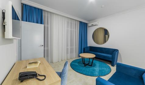 Люкс четырехместный трехкомнатный. Отель Белый песок, Анапа, Джемете