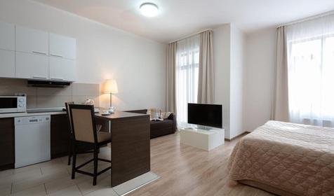 Апартаменты с кухней-гостиной без балкона (вид на курорт), корпус 3