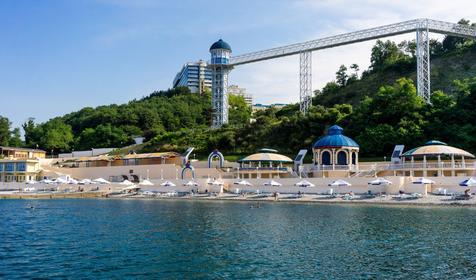 Пляж. Оздоровительный комплекс AZIMUT Отель AZIMUT Отель Прометей Небуг Небуг, Туапсинский район, п. Небуг