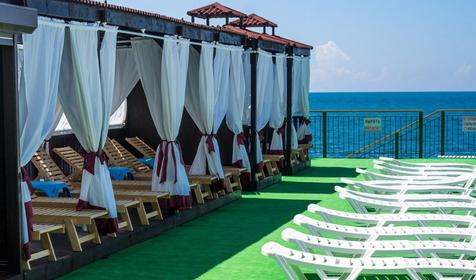 Пляж. Оздоровительный комплекс AZIMUT Отель AZIMUT Отель Прометей Небуг Небуг, Туапсинский район, п. Небуг