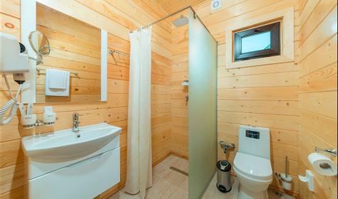 Однокомнатный деревянный домик. Пансионат Солнечный, Анапа, Джемете