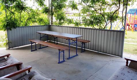 Семейный домик 4-6 местный с кухней, столовой и террасой