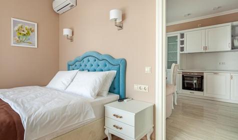 Апартаменты делюкс двухкомнатный с кухней и балконом