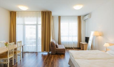 Студия двухместный с кухней (вид на море)