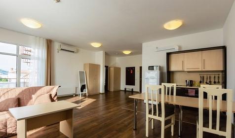 Апартаменты двухместный с 1 спальней и кухней (выход на кровлю)