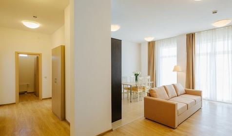 Апартаменты четырехместный с 2 спальнями и кухней (вид на море)