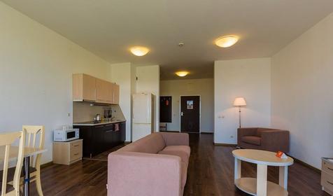 Апартаменты четырехместный с 2 спальнями и кухней (выход на кровлю)