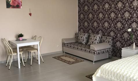 Апартаменты-студио с кухней полу-люкс для МОЛОДОЖЕНОВ! Имеется балкон и вид на море, горы и город.