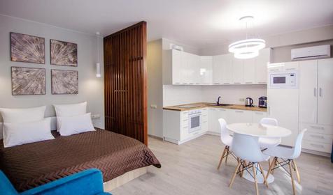 Апартаменты двухместные Студия (с видом на море)