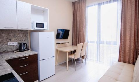 Апартаменты двухместные с 1 спальней (с видом на двор и горы)