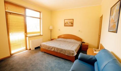 Стандарт плюс двухместный с французской кроватью (в Коттедже, мансардный без балкона)