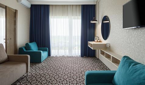 Люкс двухместный двухкомнатный. Отель SUNPARCO UltraAll inclusive, Анапа