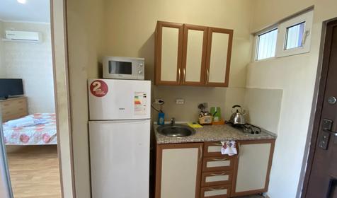 Двухместная студия с индивидуальной кухней с балконом