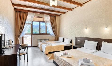 Семейный четырехместный (с балконом, вид на горы)