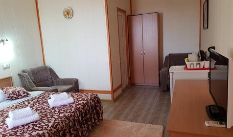 Стандарт двухместный с общим балконом с видом на бассейны, Корпус 2 (№202, №208)