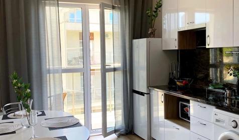 Однокомнатная квартира с балконом и видом на море