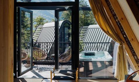 Горная вилла с джакузи