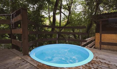 A‑фрейм с панорамами, джакузи и горячим чаном