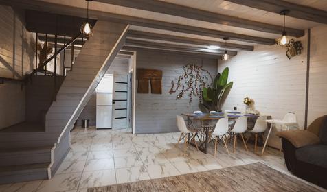 Барнхаус с тёплым бассейном и балкон над каньоном