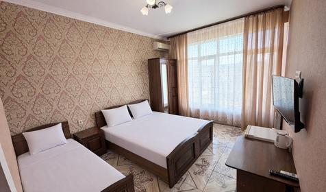 Улучшенный трехместный с балконом и видом на горы и бассейн